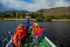 Leaving Lord Brandons by boat